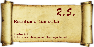 Reinhard Sarolta névjegykártya