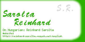 sarolta reinhard business card